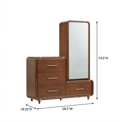 Mason Park Chest with Storage Mirror - Umber
