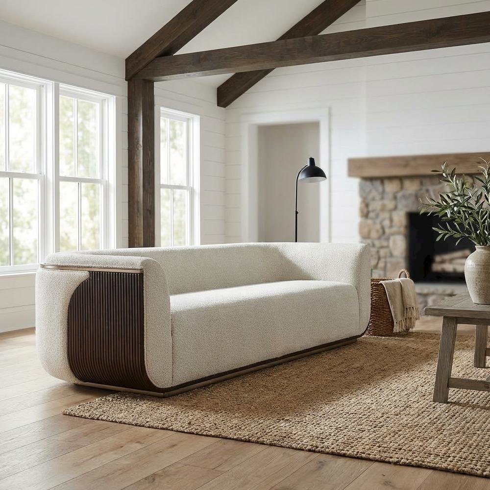 West Kensington Sofa - Buff/Medium Espresso