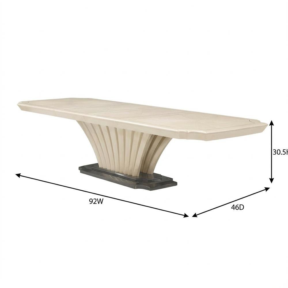 Fantosini Pedestal Dining Table - Silver Mist