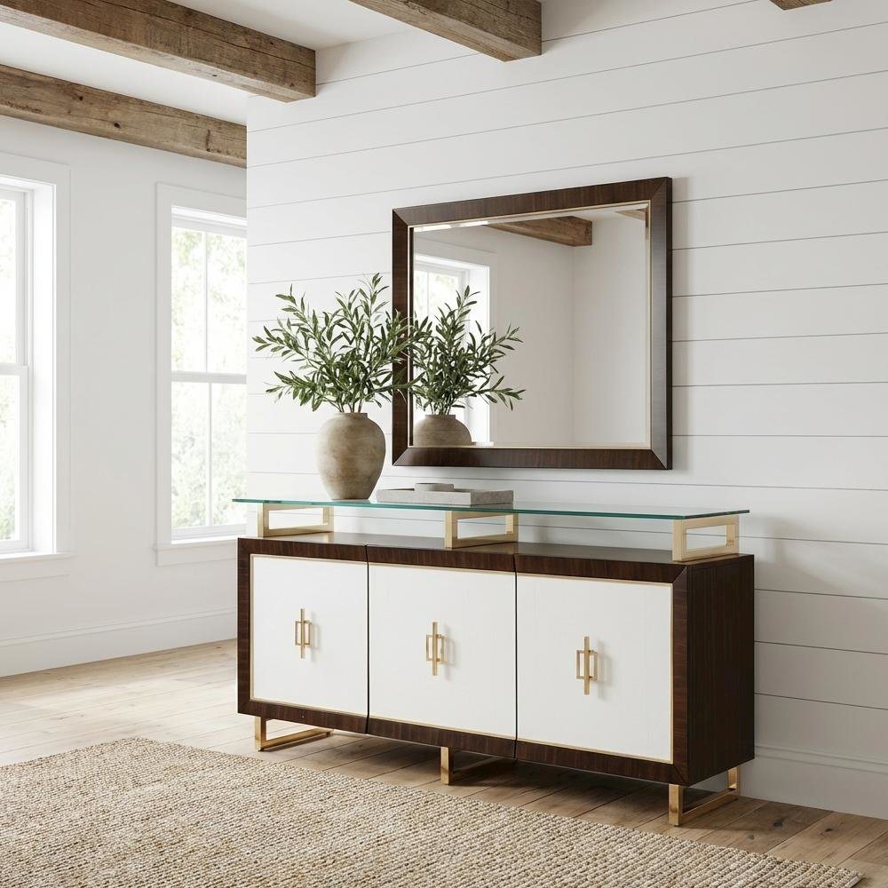 Belmont Place Sideboard with Mirror - Espresso