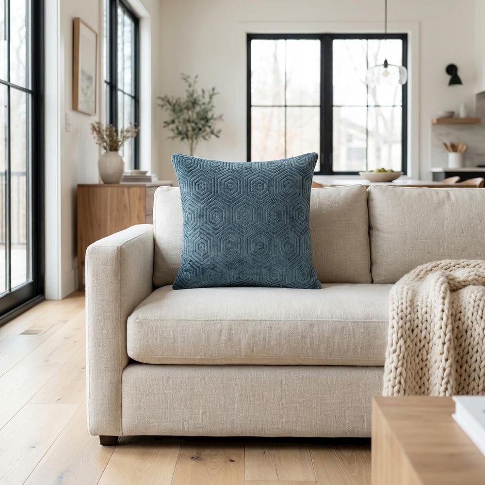 Blue My Mind Sutter 19" Square Pillow, Set of 2 - Pacific