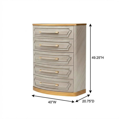 St. Charles 5-Drawer Highboy Chest - Dove Gray
