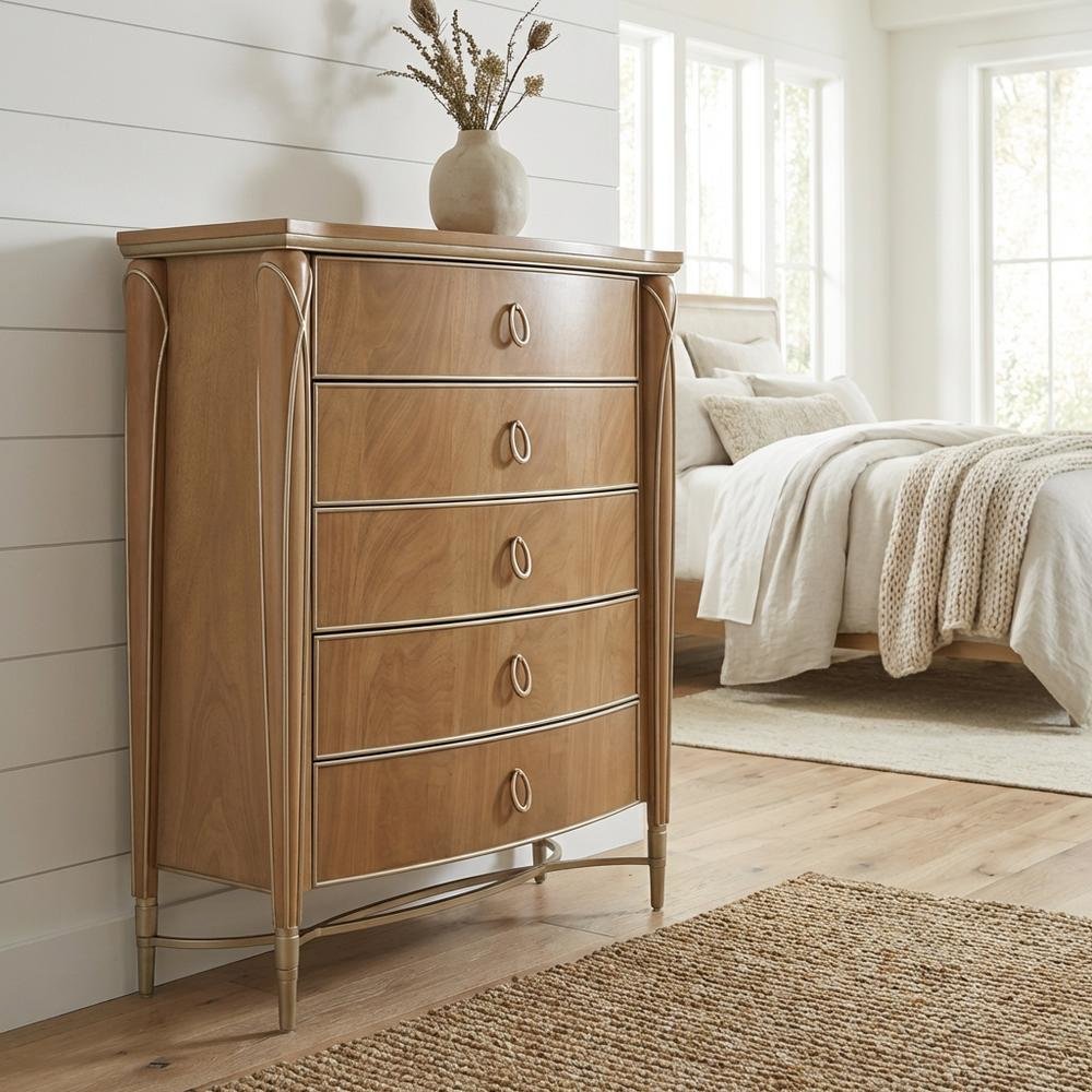 Villa Cherie Highboy Chest - Caramel
