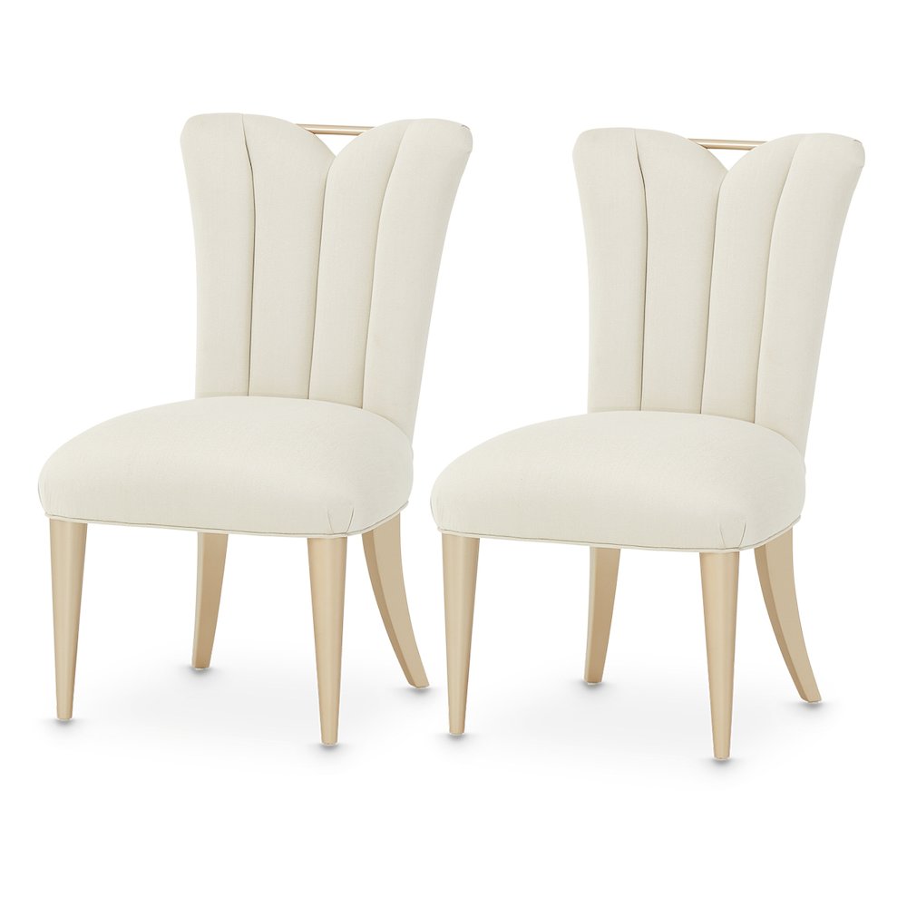 La Rachelle Dining Side Chair - Icicle/Champagne Set of 2
