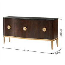 Camellia Field Sideboard with Mirror - Warm Pecan
