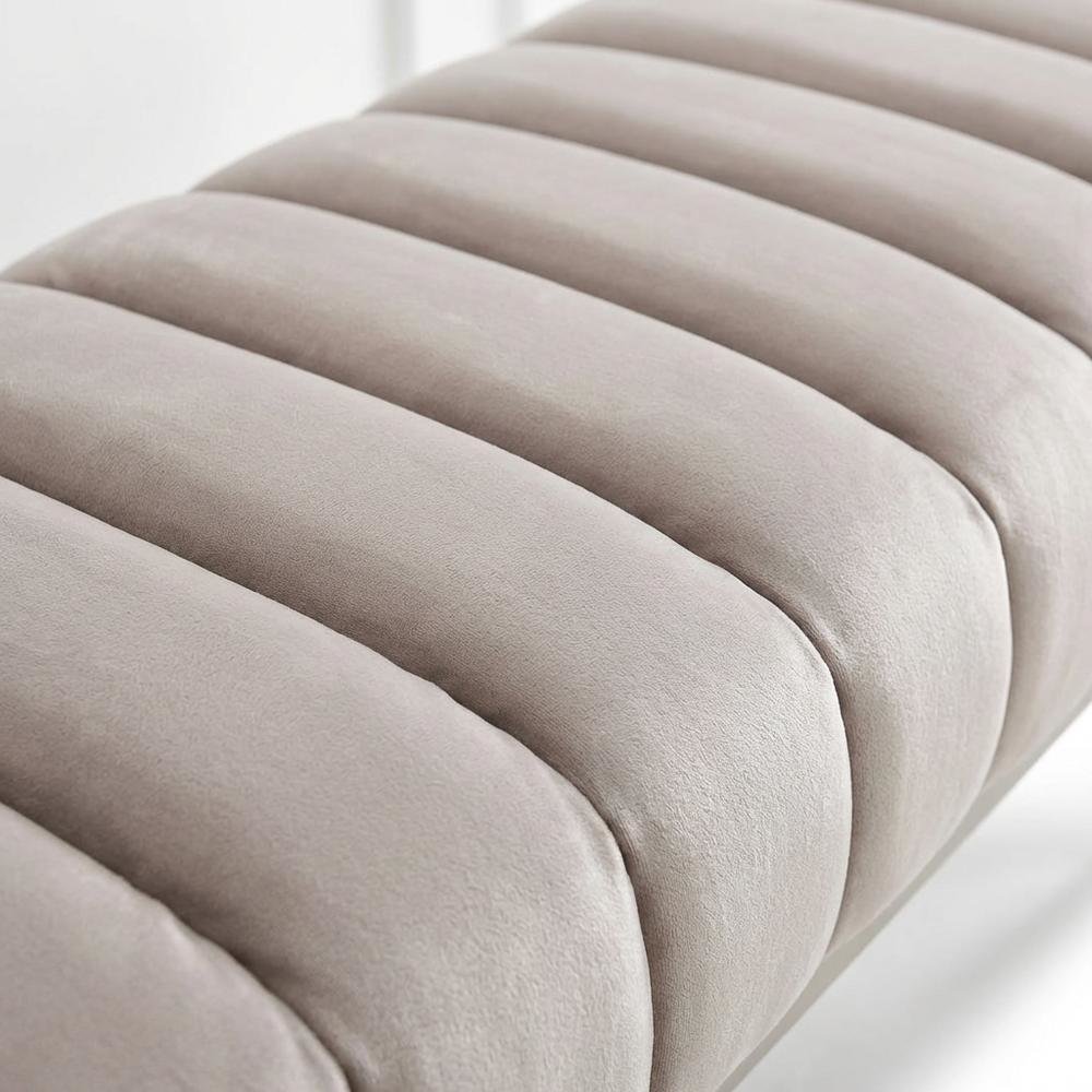 Roxbury Park Tufted Bench - Stainless Steel