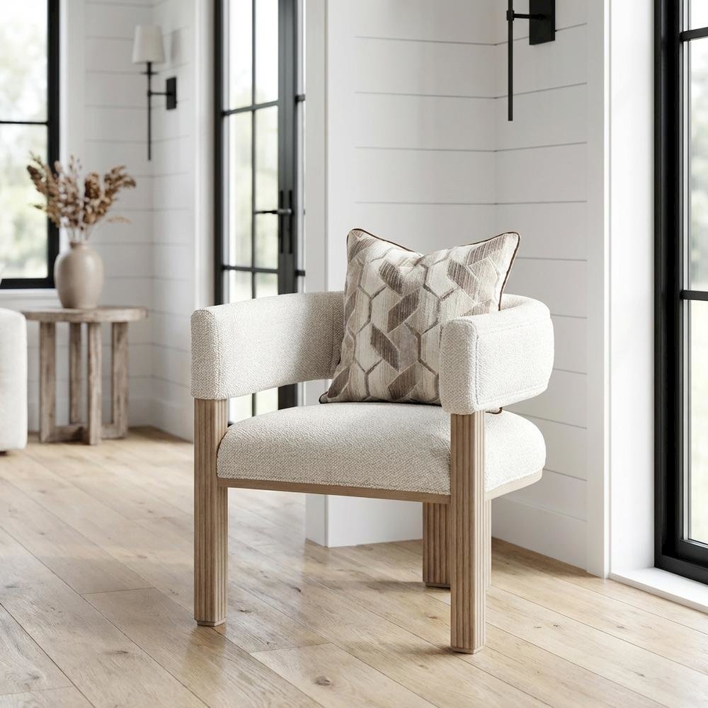 West Kensington Accent Chair - Buff/Seal Salt Caramel