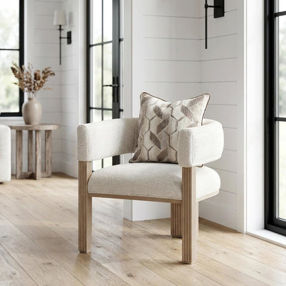 West Kensington Accent Chair - Buff/Seal Salt Caramel