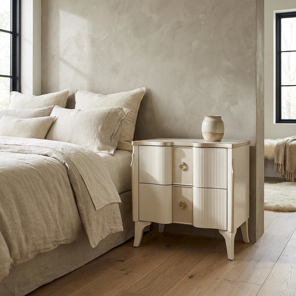 La Marisia Nightstand - Creamy Pearl