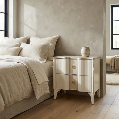 La Marisia Nightstand - Creamy Pearl