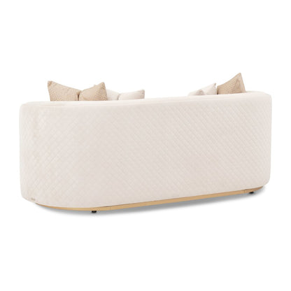 Ariana Loveseat - Beige/Gold