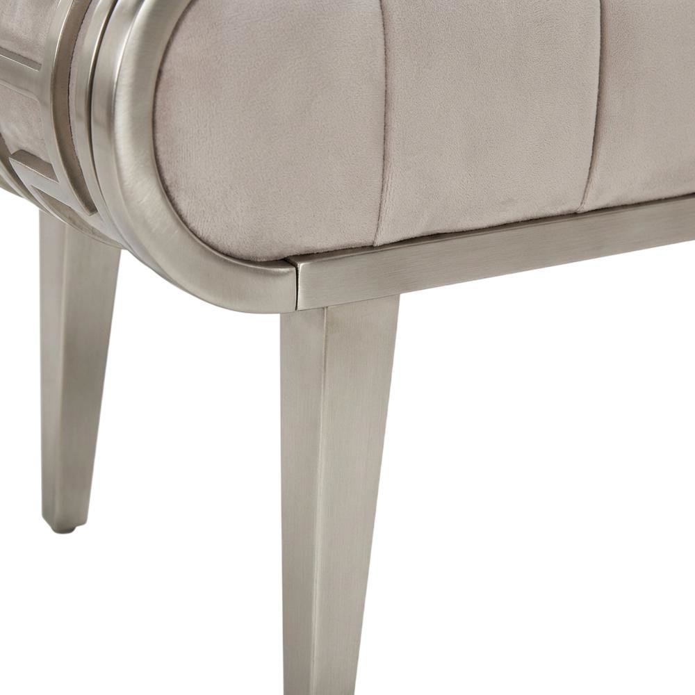 Roxbury Park Tufted Bench - Stainless Steel