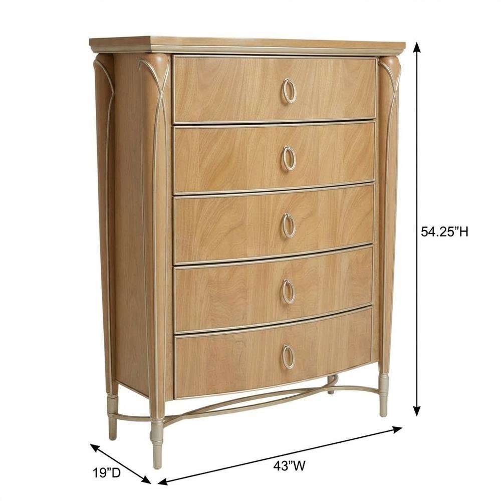 Villa Cherie Highboy Chest - Caramel