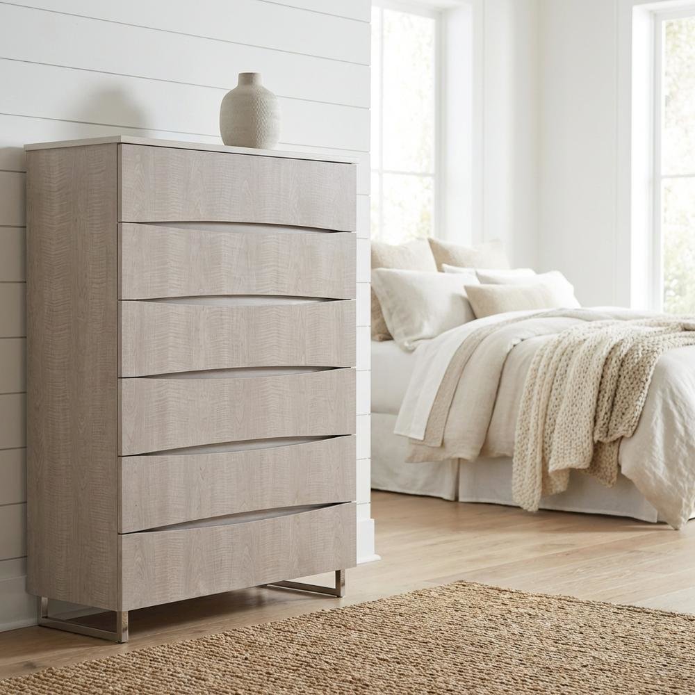 Marin 6-Drawer Chest - Greige