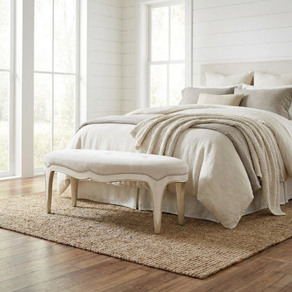 London Place Bed Bench - Creamy Pearl
