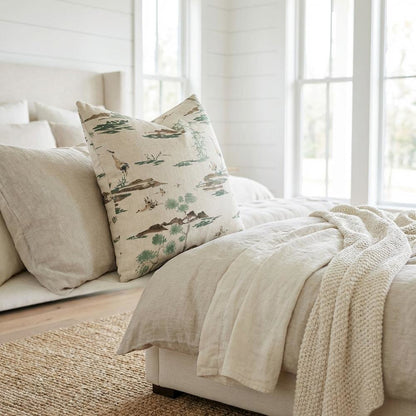 Eden Akari 22" Square Pillow, Set of 2 - Basil Green
