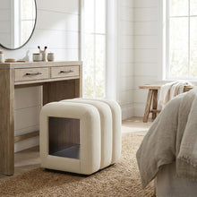 Belmont Place Vanity Bench - Cream/Espresso