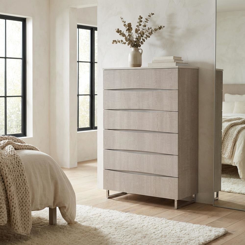 Marin 6-Drawer Chest - Greige