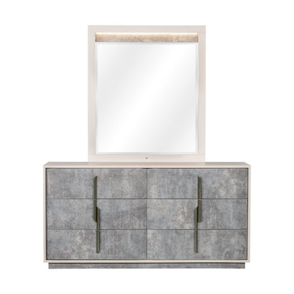 Pavira Dresser with Mirror - Stone