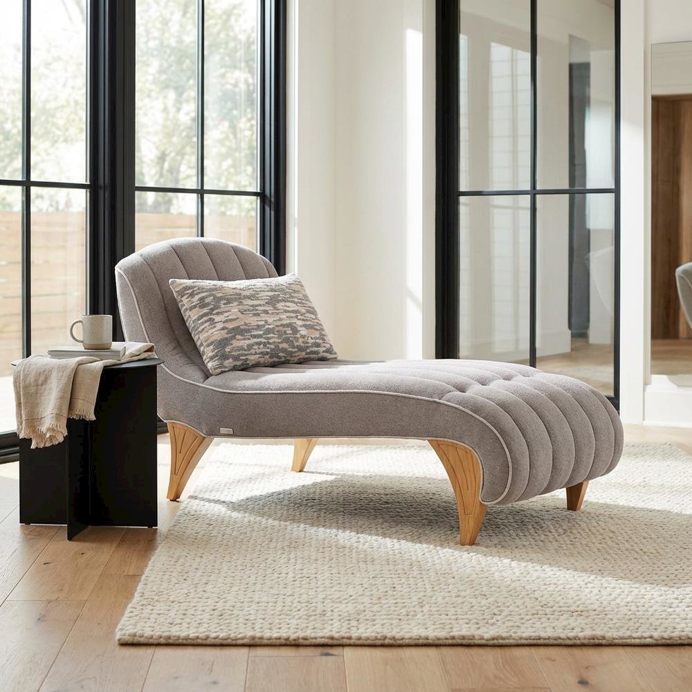 St. Charles Chaise - Dove Gray
