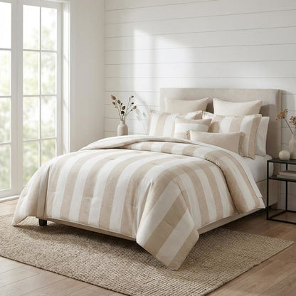 Amalfi 10-Piece King Comforter Set - Sand