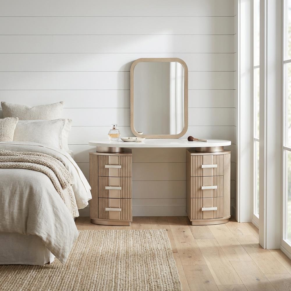 West Kensington Vanity with Mirror - Sea Salt Caramel