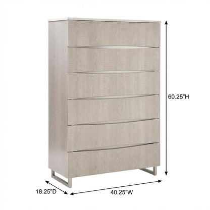Marin 6-Drawer Chest - Greige