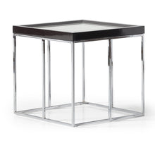Carmela End Table - Glossy Charcoal Sand
