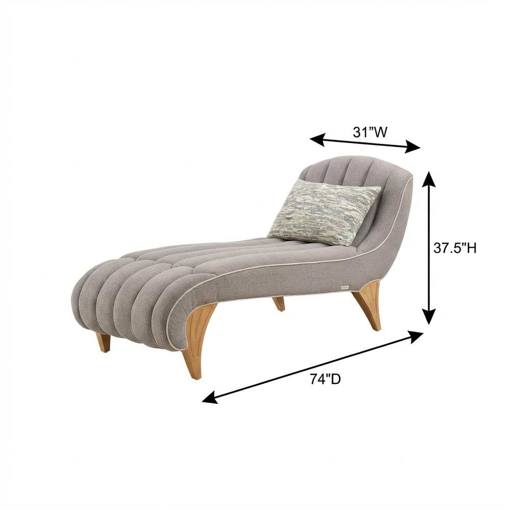 St. Charles Chaise - Dove Gray