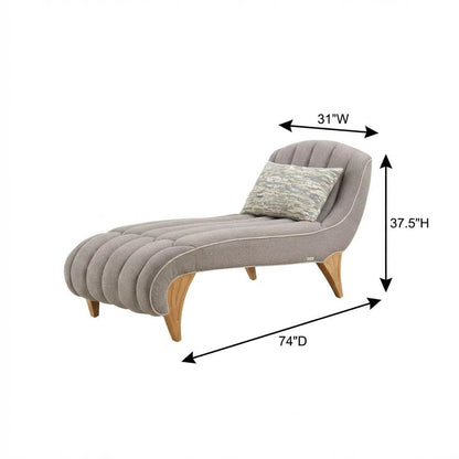 St. Charles Chaise - Dove Gray