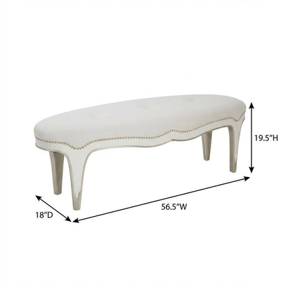 London Place Bed Bench - Creamy Pearl
