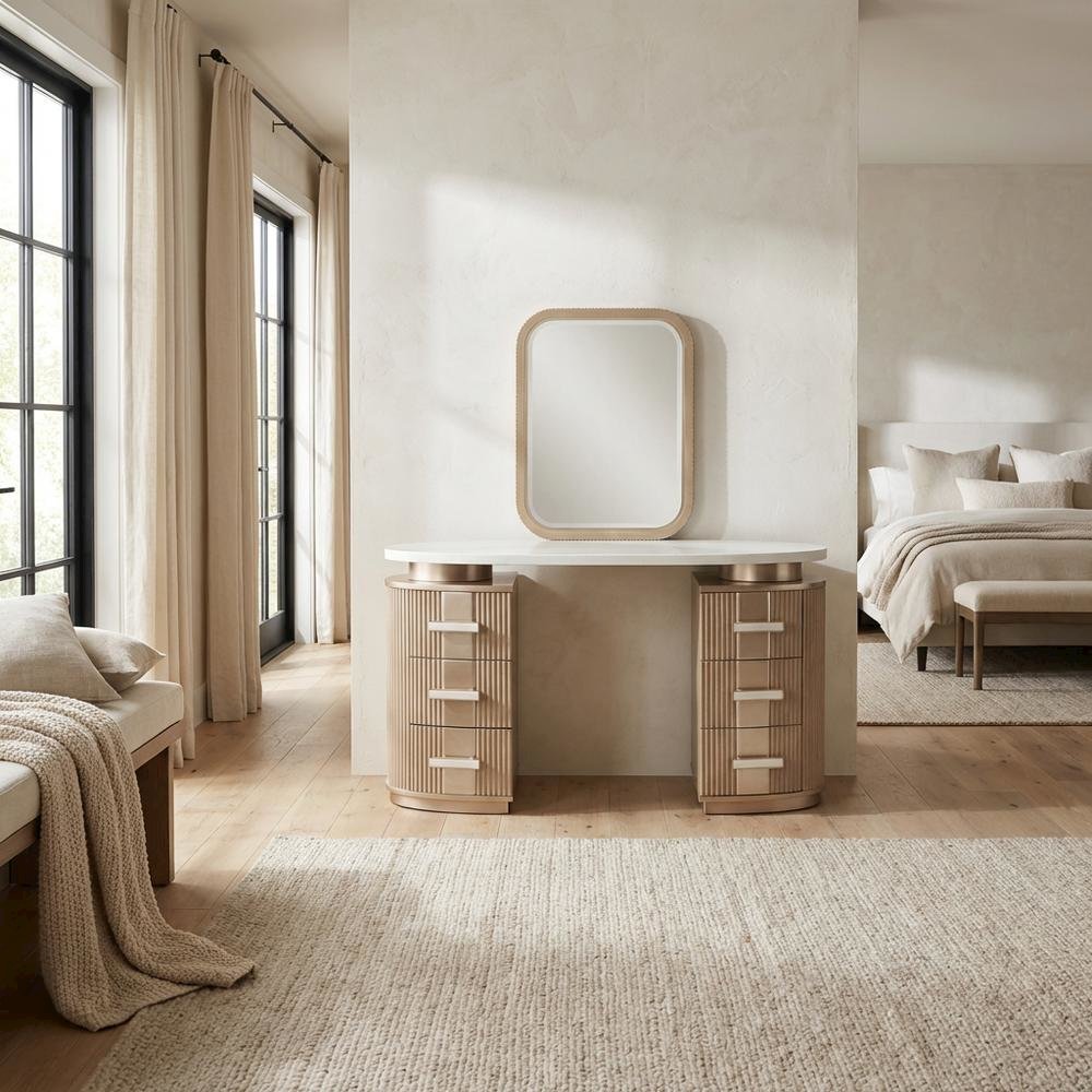 West Kensington Vanity with Mirror - Sea Salt Caramel