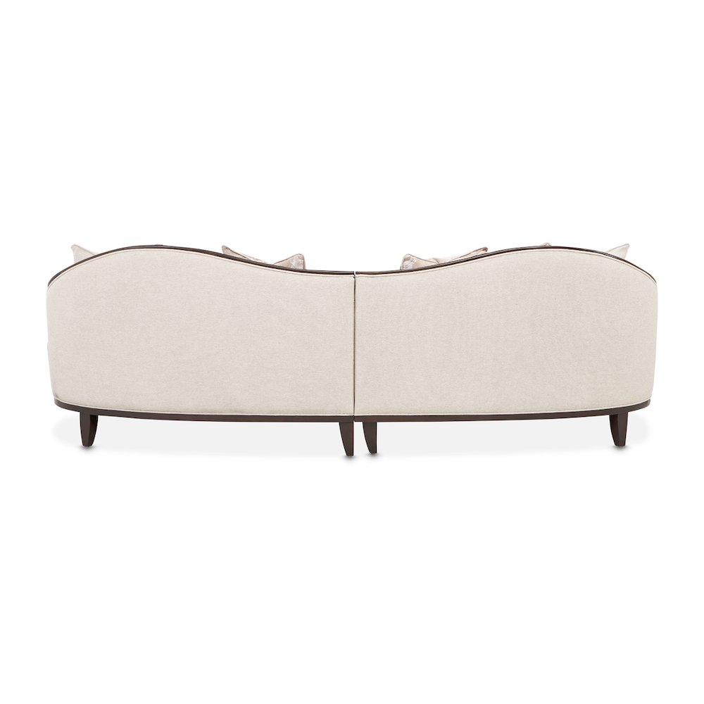 Camellia Field 3-Piece Chenille Sofa - Linen/Warm Pecan