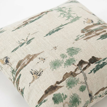 Eden Akari 22" Square Pillow, Set of 2 - Basil Green