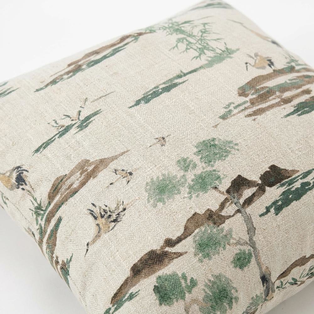 Eden Akari 22" Square Pillow, Set of 2 - Basil Green