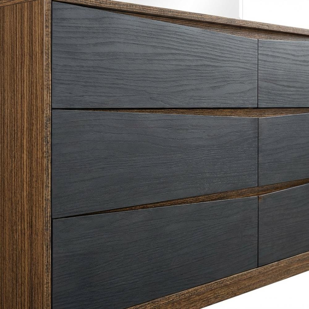 Kayner Dresser with Mirror - Charcoal