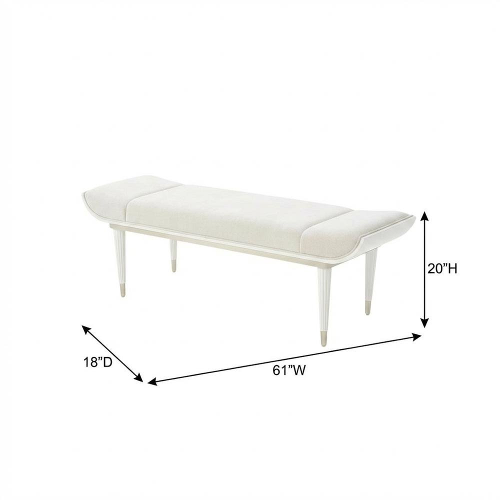 La Marisia Accent Bench - Tranquil/Creamy Pearl