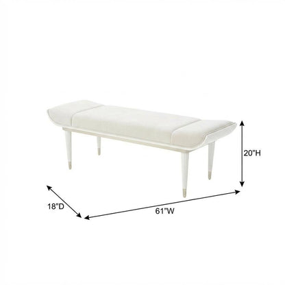 La Marisia Accent Bench - Tranquil/Creamy Pearl