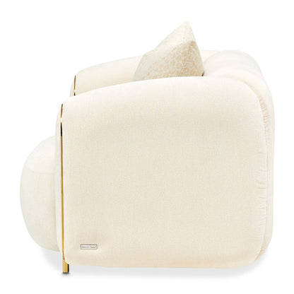 Sassani Accent Chair - Crepe/Gold