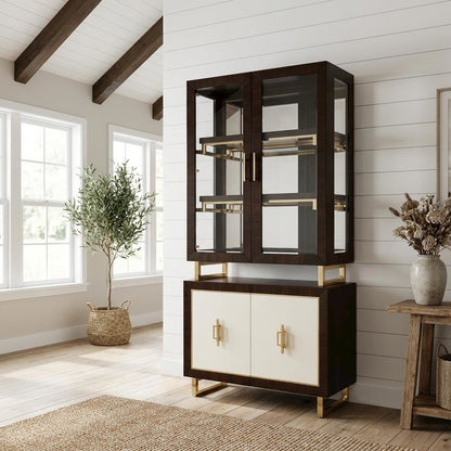 Belmont Place Display Cabinet - Espresso