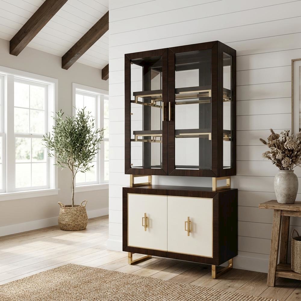 Belmont Place Display Cabinet - Espresso