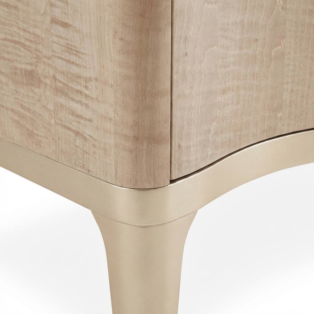 Blush Nightstand with Marble Top and Modern Design for Bedroom Storage