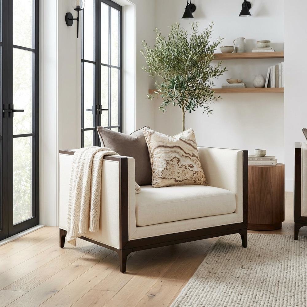 Belmont Place Matching Chair - Cream/Espresso