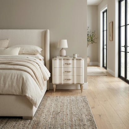 London Place Nightstand - Creamy Pearl