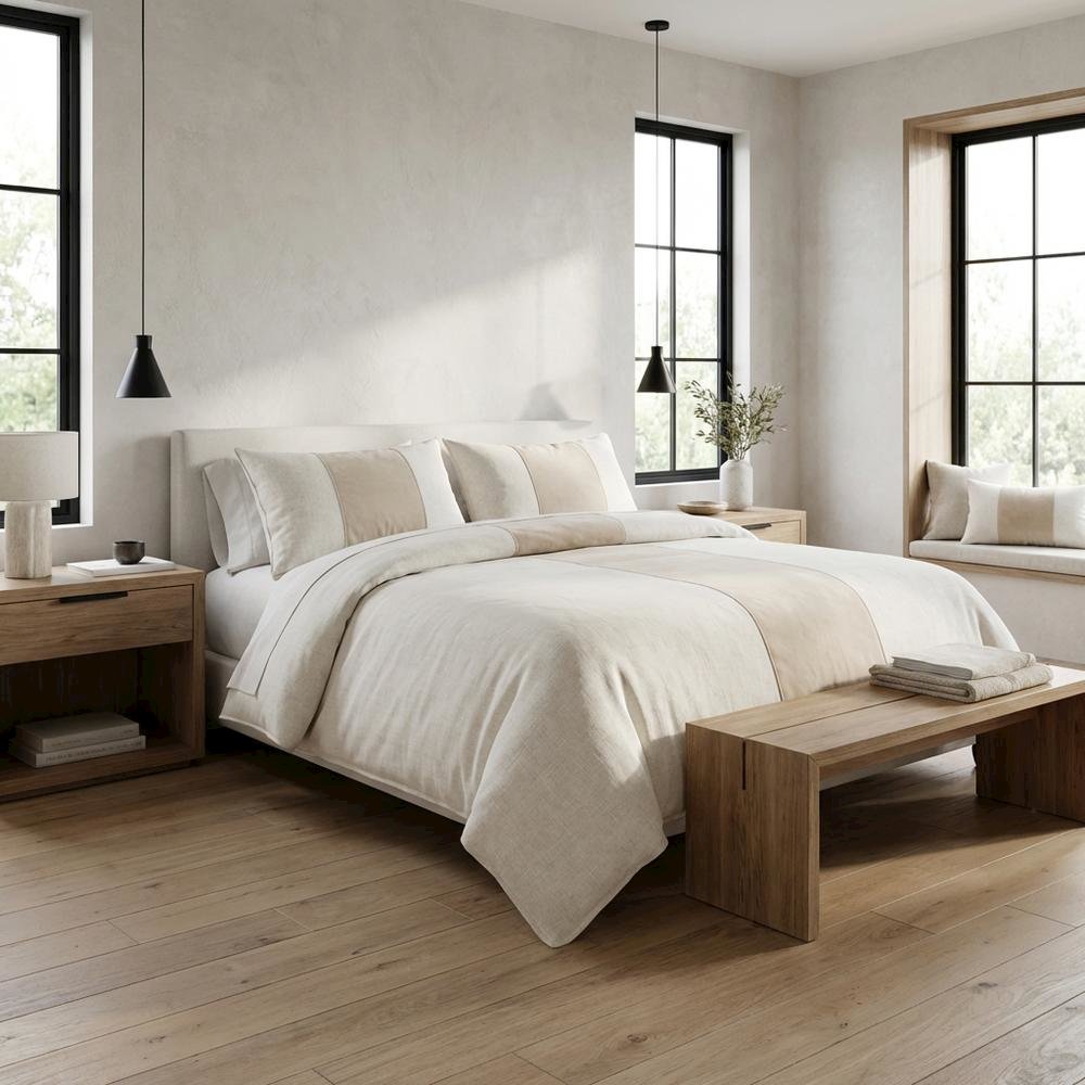 Baldwin 3-Piece King Comforter Set - Cream