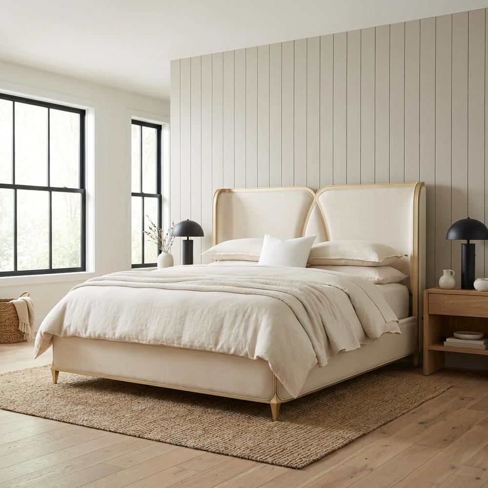 Scotts Square Eastern King Bed - Light Champagne