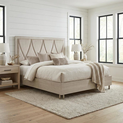 Marin Eastern King Panel Bed - Greige