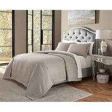 Port Orleans 3-Piece Queen Bed Throw/Coverlet Set - Gray