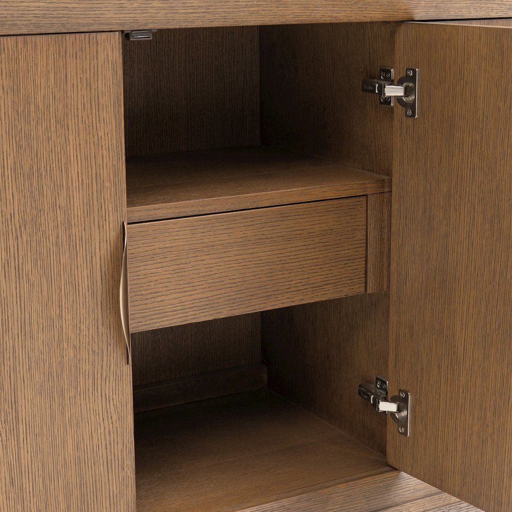 Portrait Sideboard with LED Lights - Sienna Brown