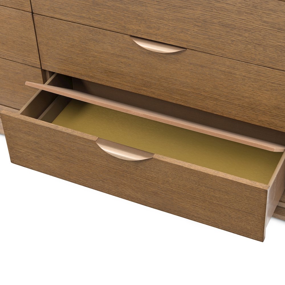 Portrait Dresser with LED Lights - Sienna Brown